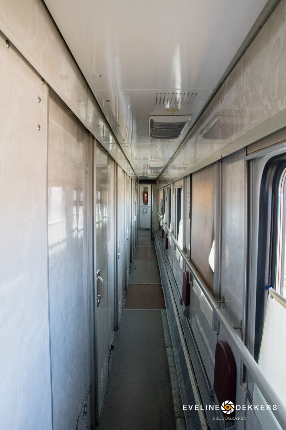 Example of the hallway in a Russia train