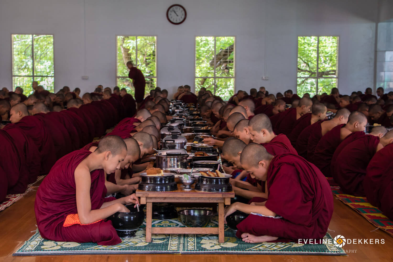 Last meal of the day for the monks - Myanmar