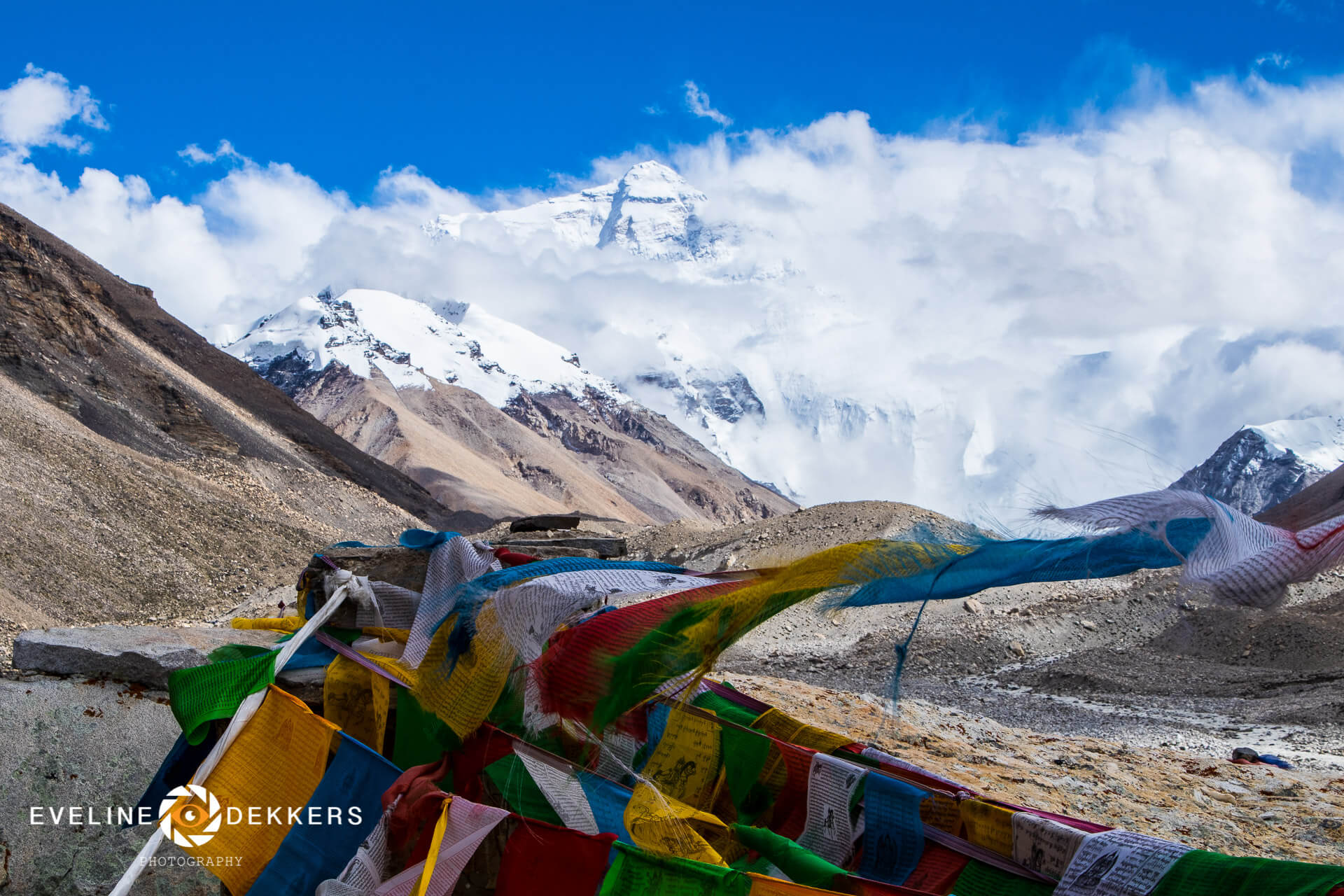 Mount Everest from Rongbuk Monastery - Tibet