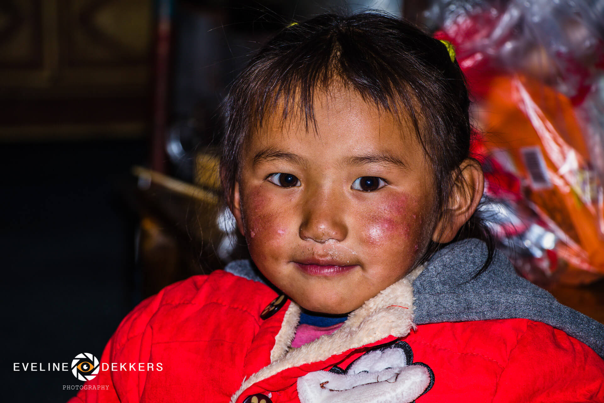 Tibetan girl at Mt. Everest base camp